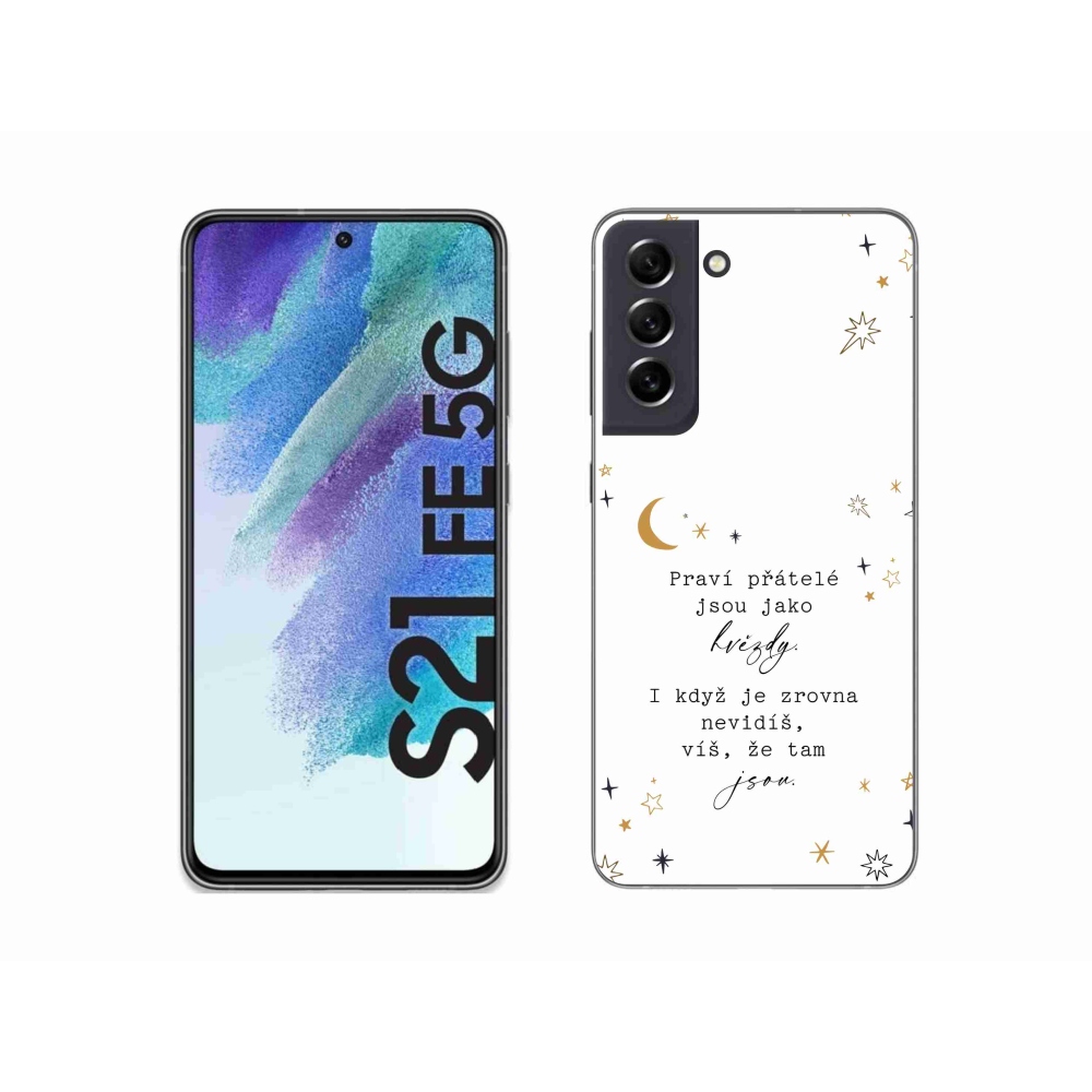 Gelový kryt mmCase na Samsung Galaxy S21 FE 5G - citát 6 bílé pozadí