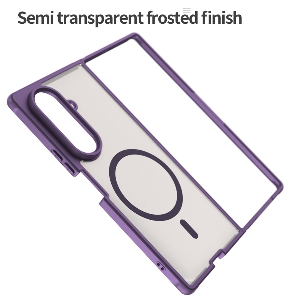 Case matný gelový obal s MagSafe na Samsung Galaxy Z Fold7 5G - fialový