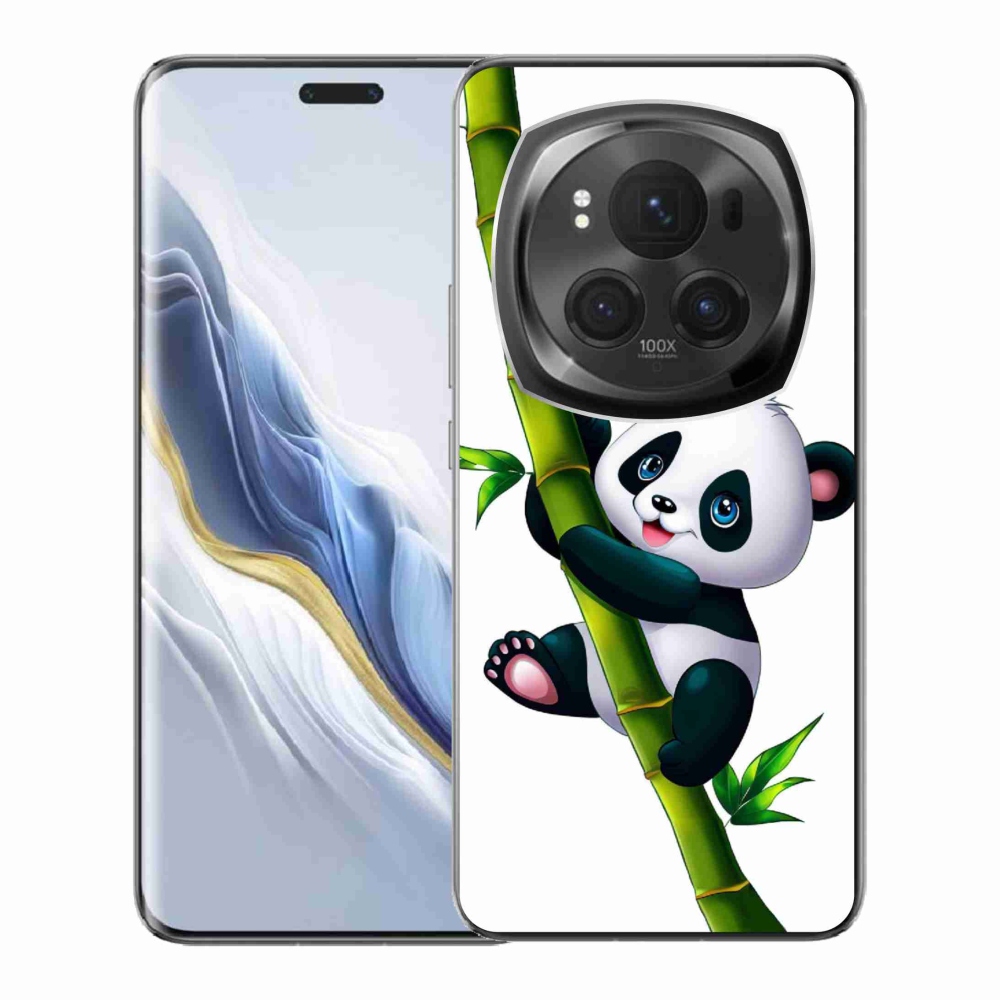 Gelový kryt mmCase na Honor Magic 6 Pro 5G - panda na bambusu