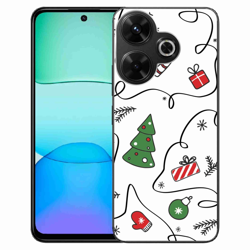 Gelový kryt mmCase na Xiaomi Redmi 13 4G/Poco M6 4G - vánoční motivy