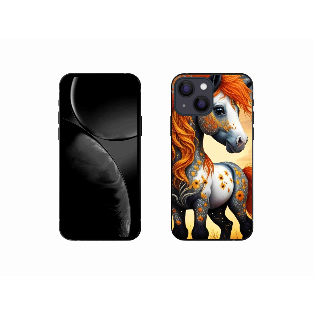 Gelový kryt mmCase na iPhone 13 mini - barevný poník