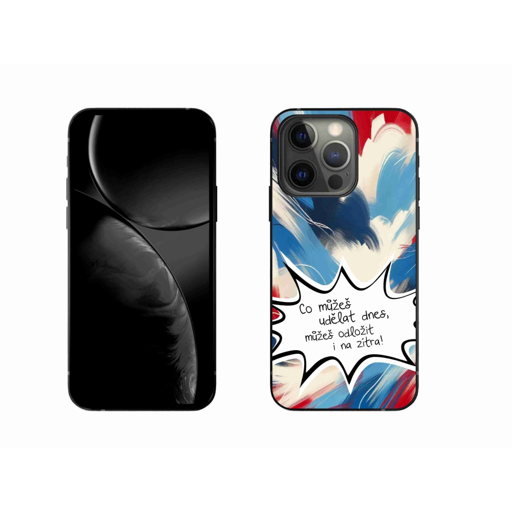 Gelový kryt mmCase na iPhone 13 Pro 6.1 - vtipný text 9 bílé pozadí