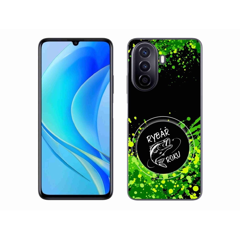 Gelový kryt mmCase na Huawei Nova Y70 - rybář roku černé pozadí