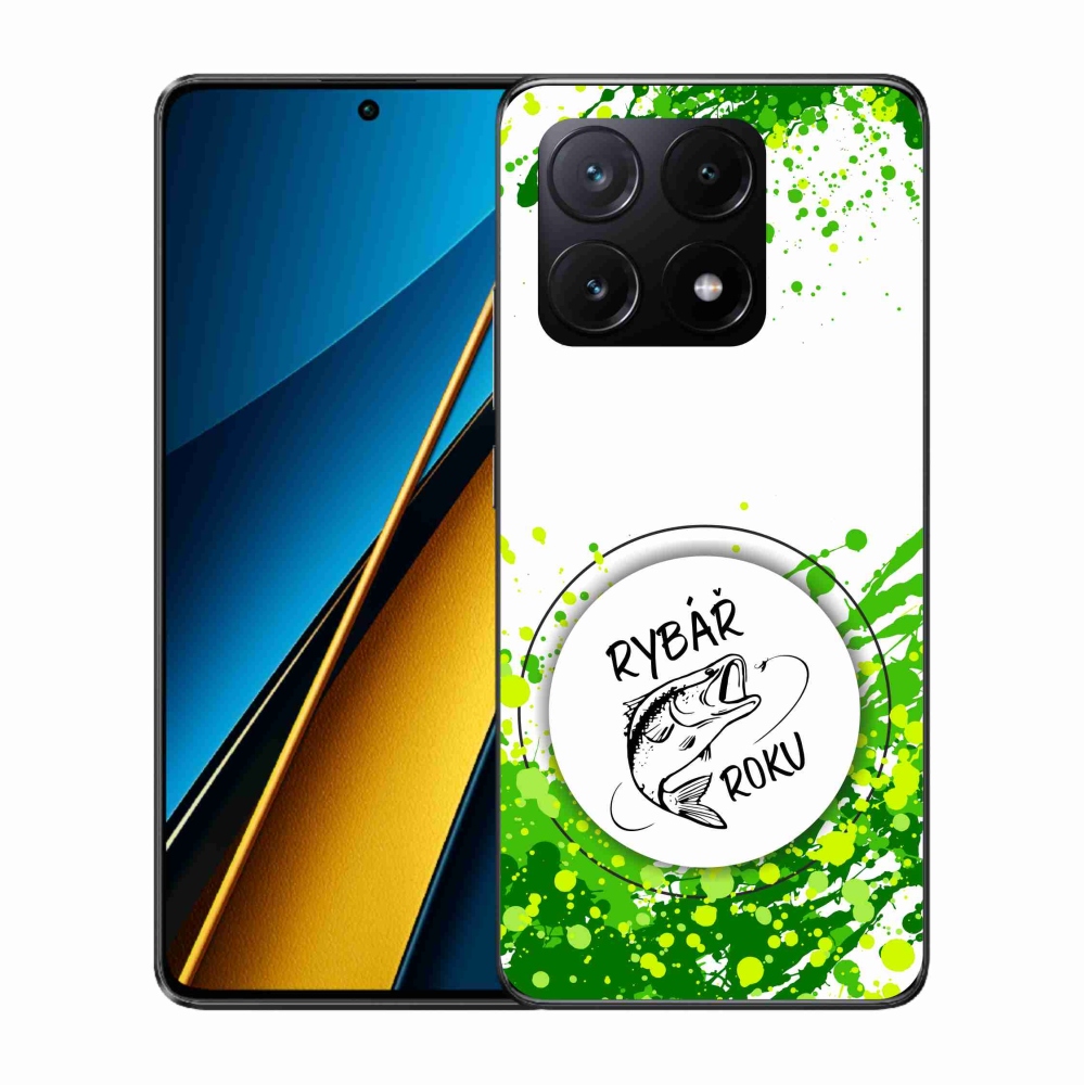 Gelový kryt mmCase na Xiaomi Poco X6 Pro 5G - rybář roku bílé pozadí