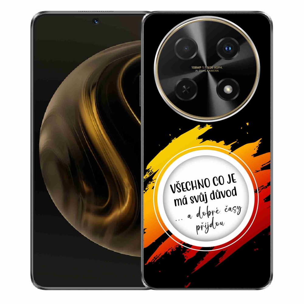 Gelový kryt mmCase na Huawei Nova 12i - citát 3 černé pozadí