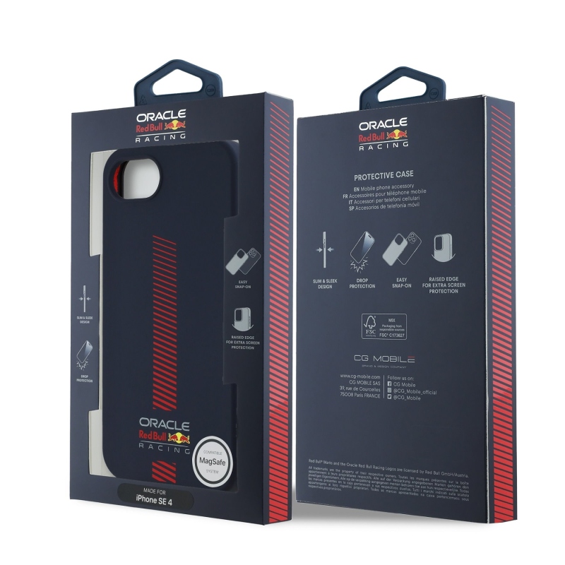 Red Bull Silicone Powerbar MagSafe Zadní Kryt pro iPhone 16e Navy