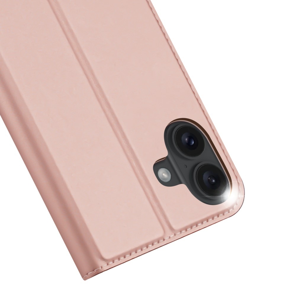 DUX knížkové pouzdro na iPhone 16 - růžovozlaté