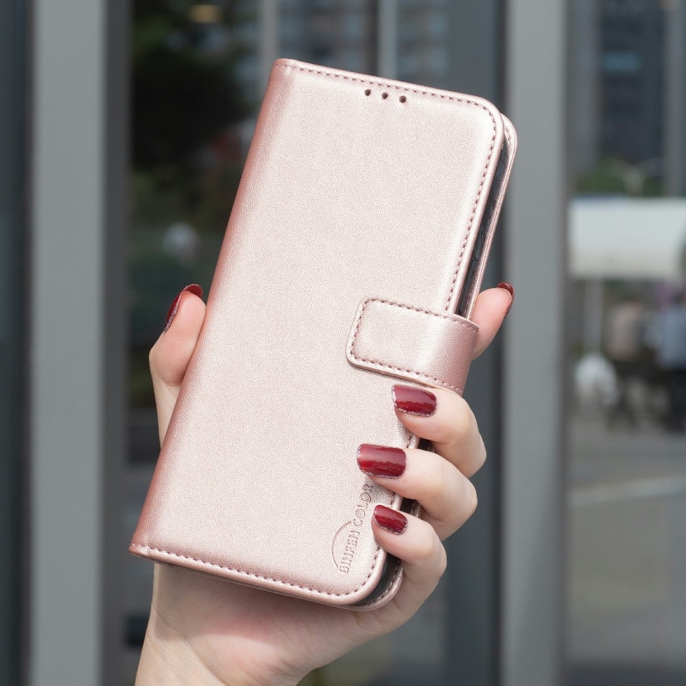 BNF knížkové pouzdro na Samsung Galaxy S25 Edge - růžovozlaté