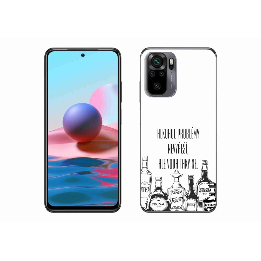 Gelový kryt mmCase na Xiaomi Redmi Note 10 4G - vtipný text bílé pozadí