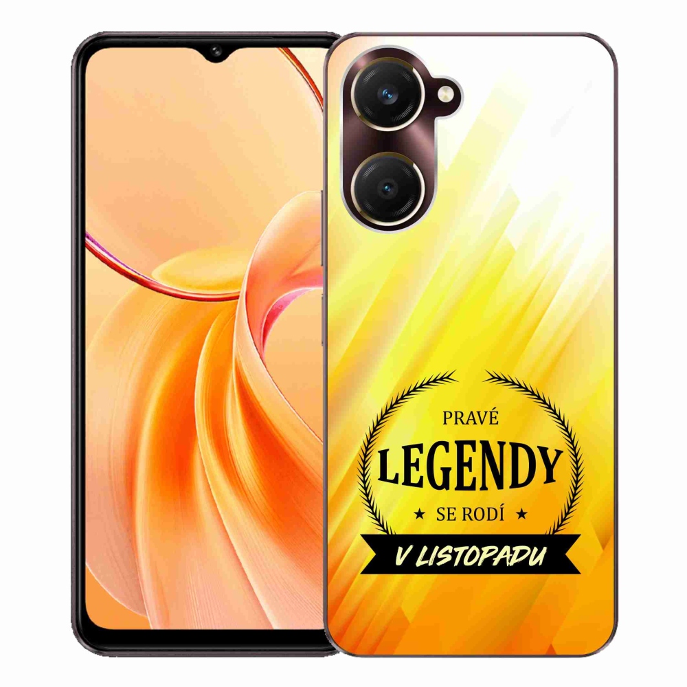 Gelový kryt mmCase na Vivo Y28s 5G - legendy v listopadu žluté pozadí