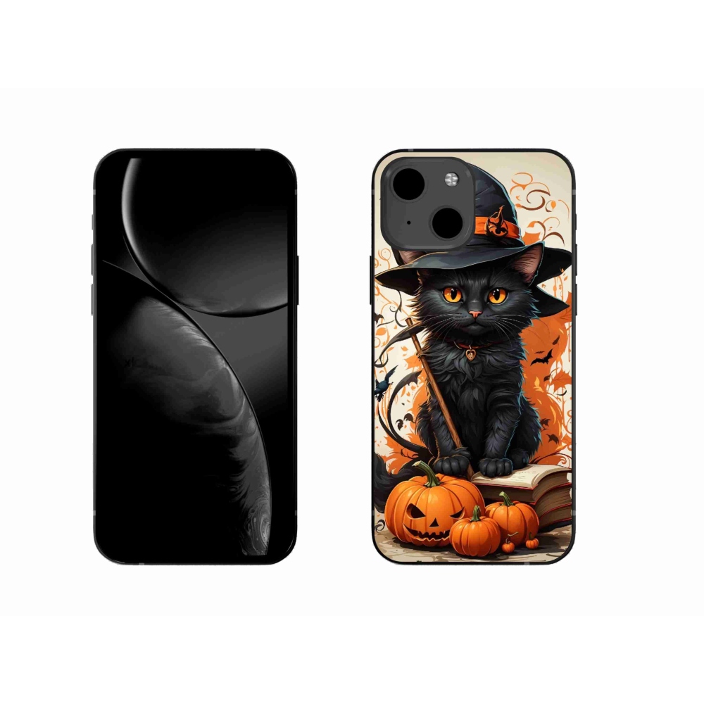 Gelový kryt mmCase na iPhone 13 - kocour čaroděj