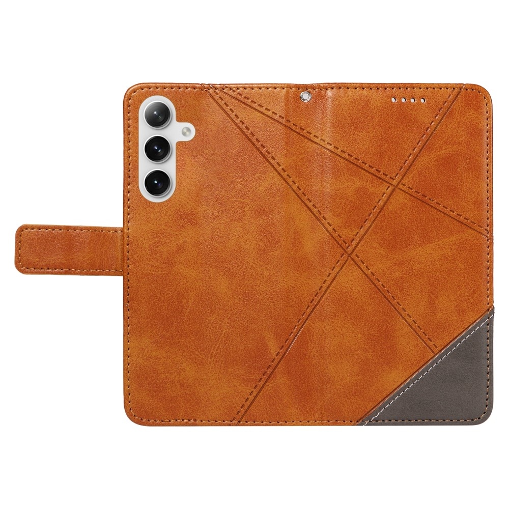 Triangle knížkové pouzdro na Samsung Galaxy S24+/S25+ - hnědé