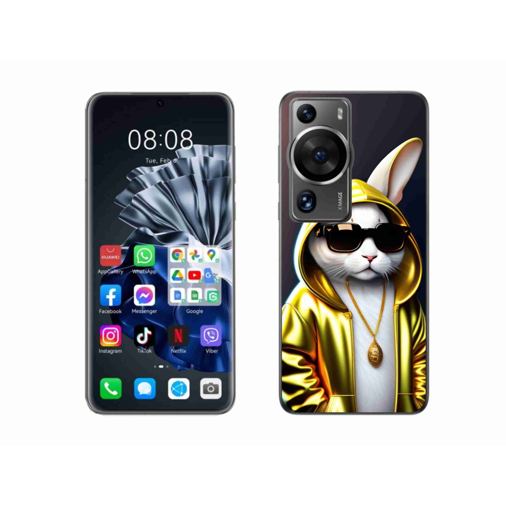 Gelový kryt mmCase na Huawei P60 Pro - kočka boss