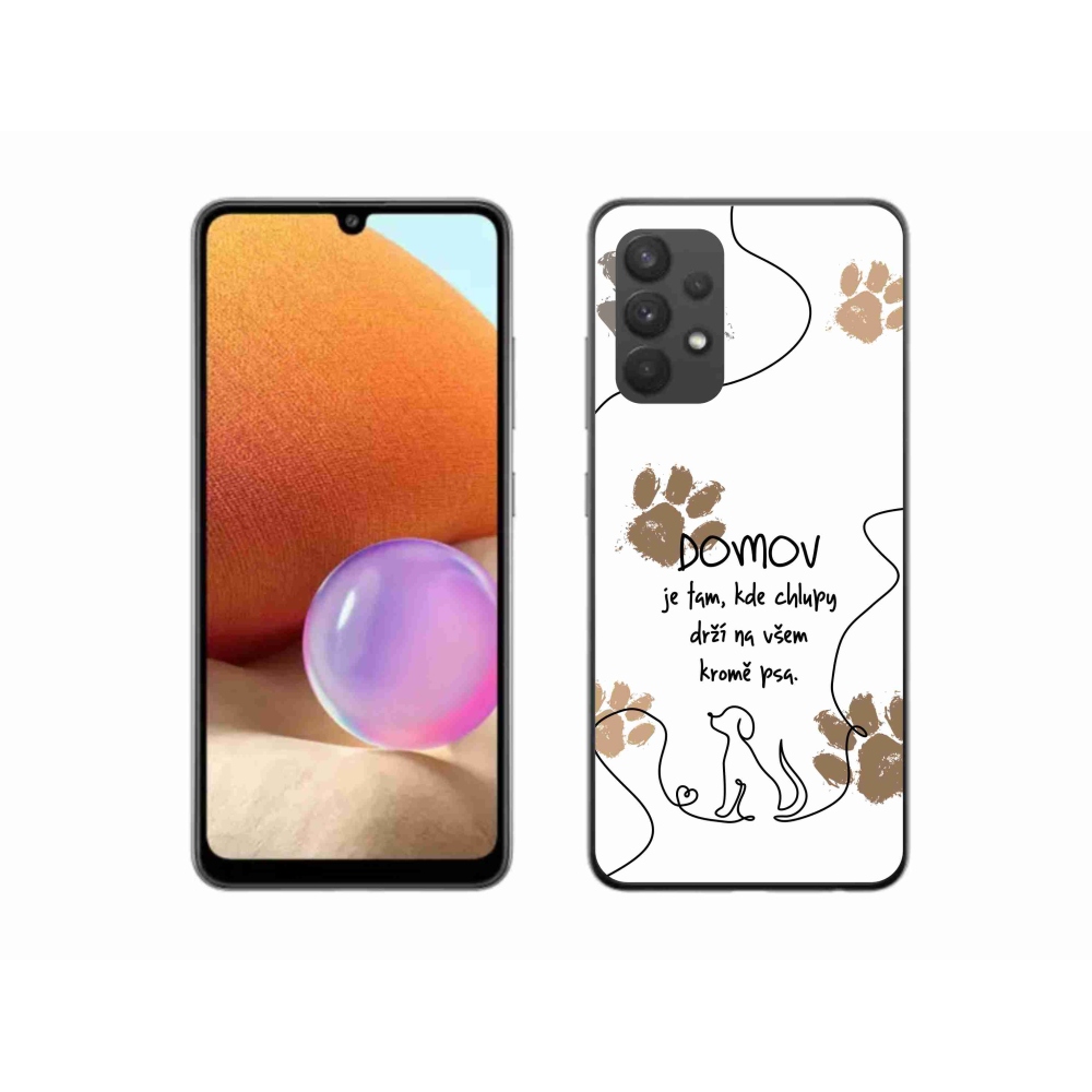 Gelový kryt mmCase na Samsung Galaxy A32 4G - psí motiv bílé pozadí