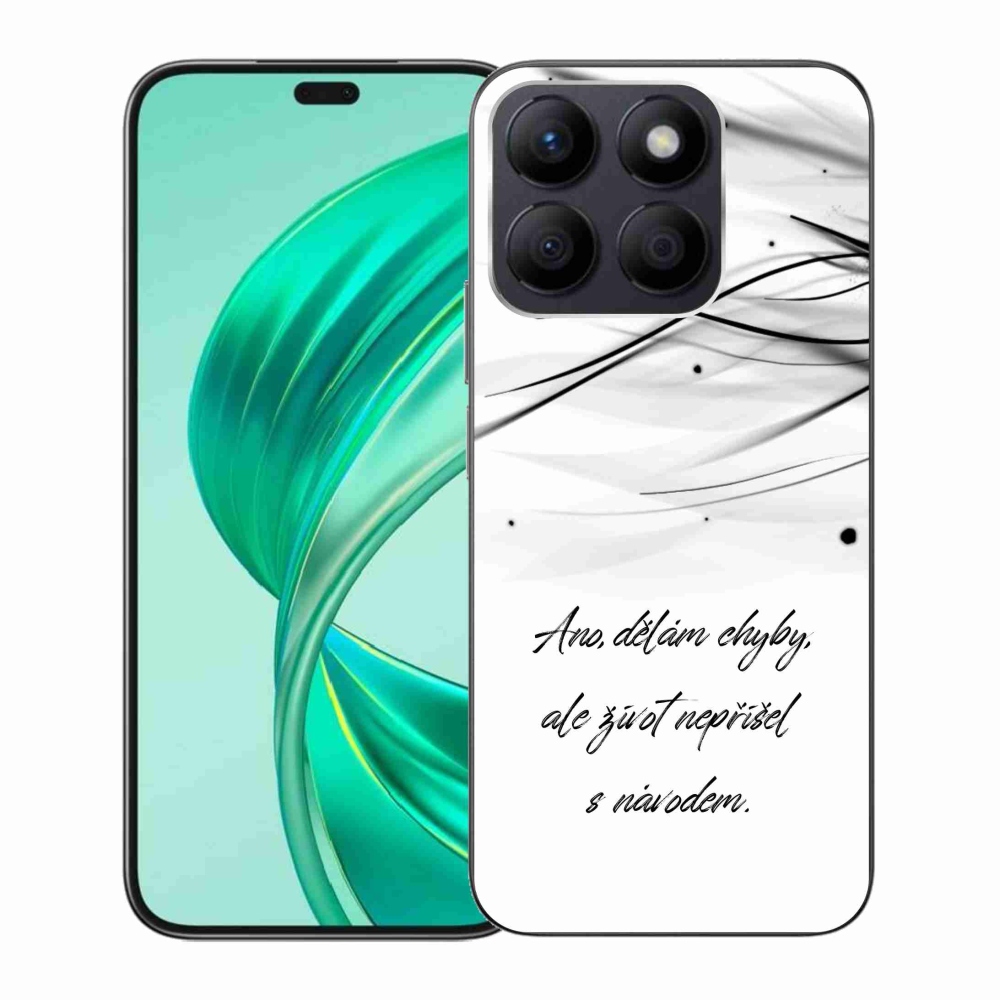 Gelový kryt mmCase na Honor X8b - citát bílé pozadí