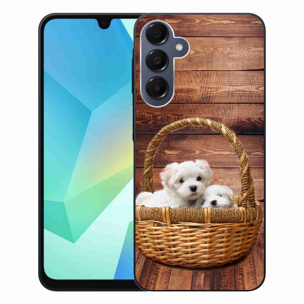 Gelový kryt mmCase na Samsung Galaxy A16 4G/5G - štěňátka