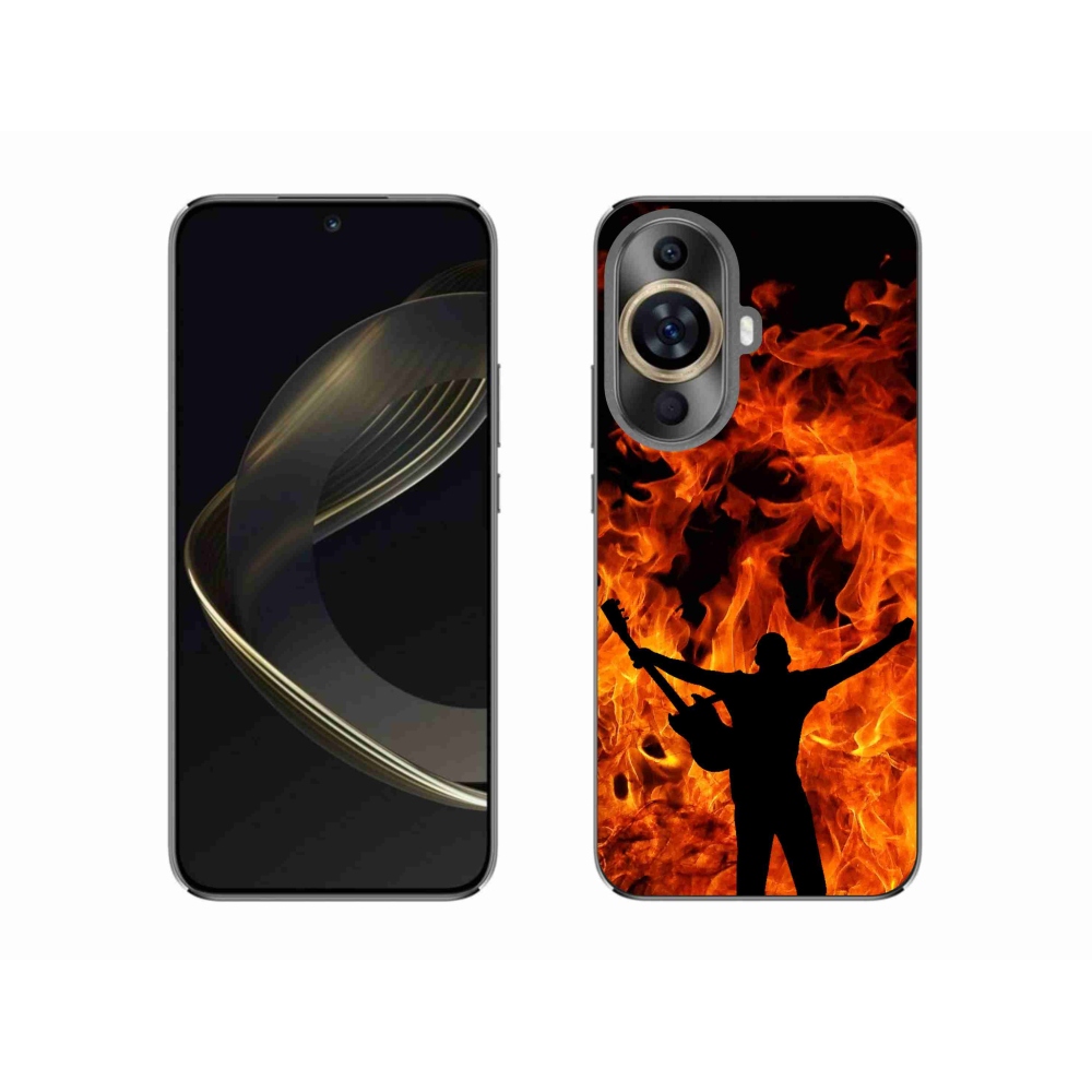 Gelový kryt mmCase na Huawei Nova 11 - muzikant a oheň