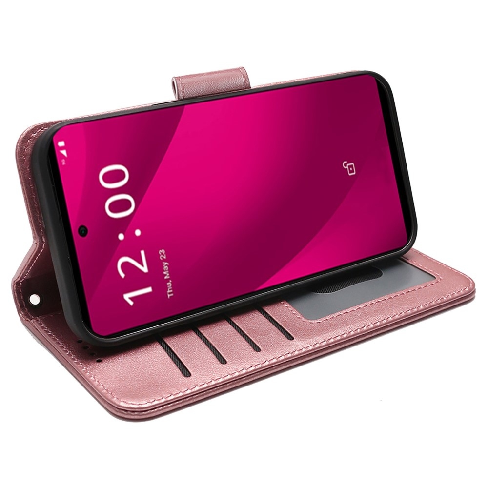 Strong knížkové pouzdro na T-Mobile T Phone 2 Pro - růžovozlaté