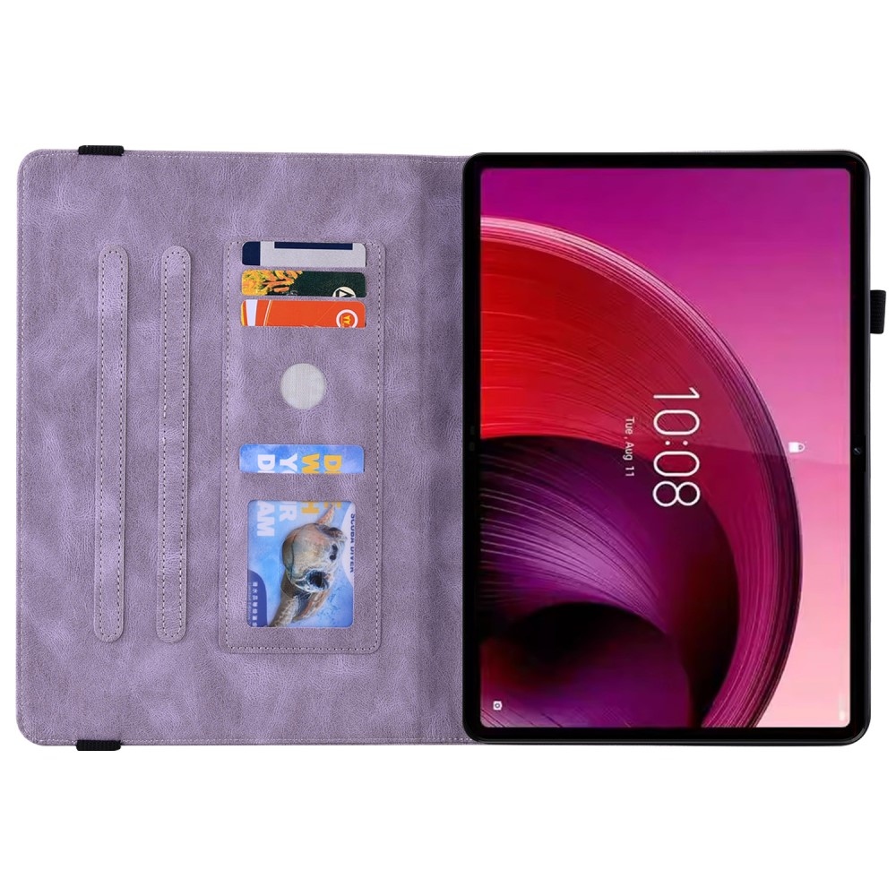 Imprint zavírací pouzdro na Lenovo Tab M10 5G - fialové