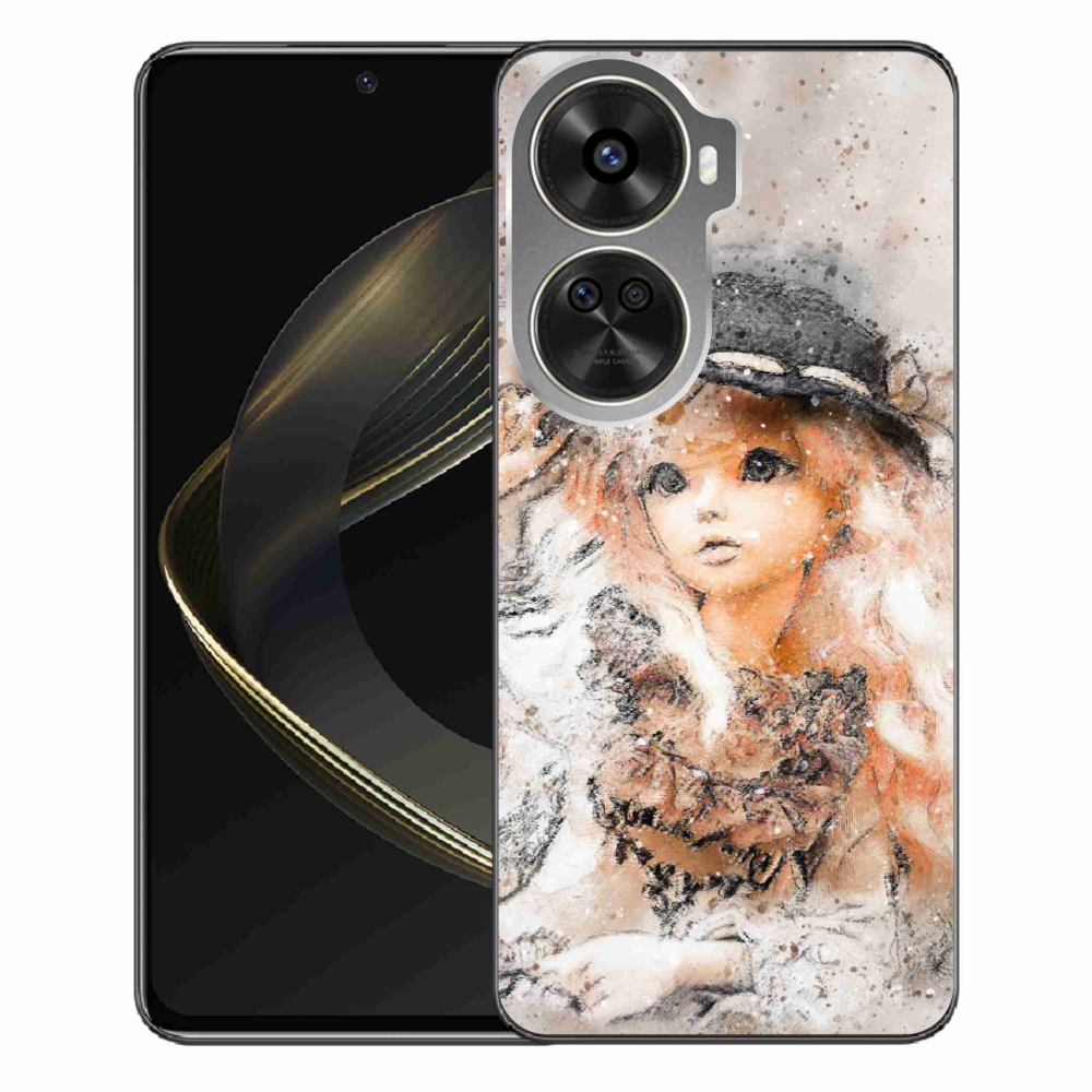 Gelový kryt mmCase na Huawei Nova 12 SE - holčička s kloboukem
