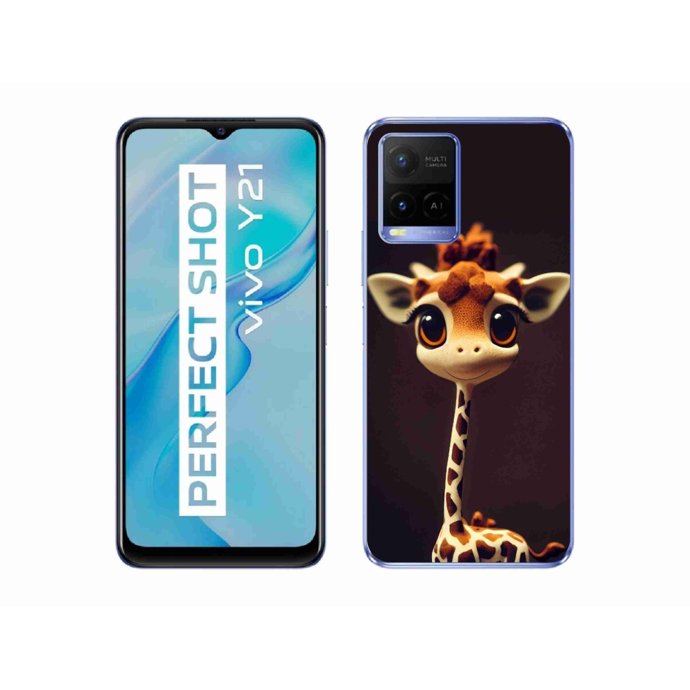 Gelový kryt mmCase na Vivo Y21/Y21s/Y33s - malá žirafa