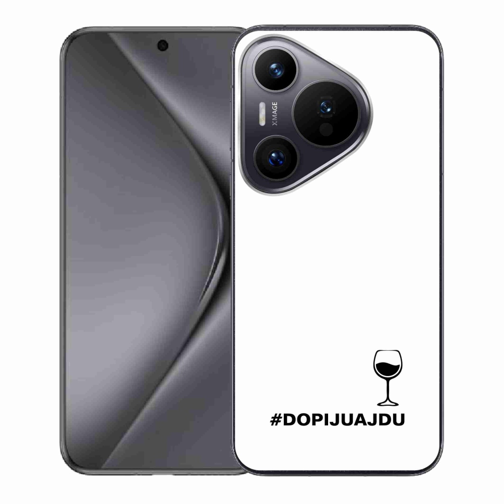 Gelový kryt mmCase na Huawei Pura 70 - vinný motiv bílé pozadí