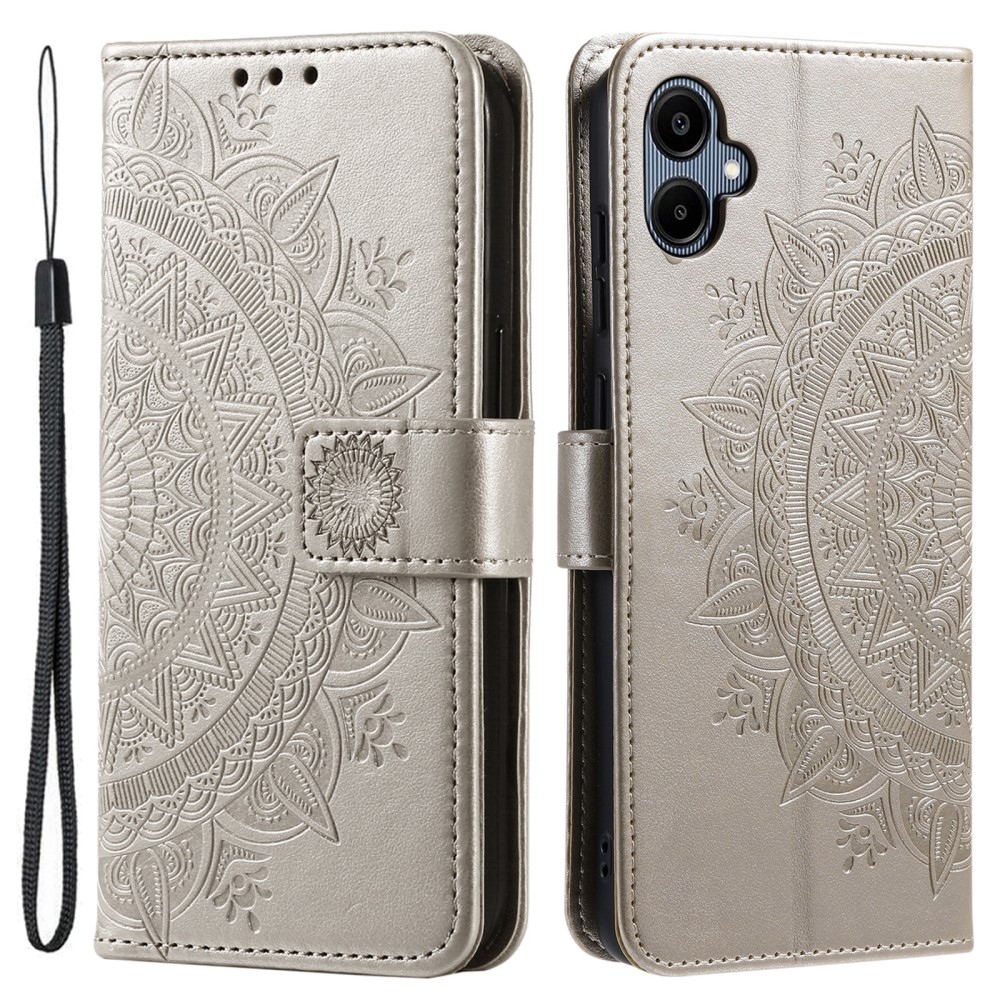 Mandala knížkové pouzdro na Samsung Galaxy A06 4G - zlaté