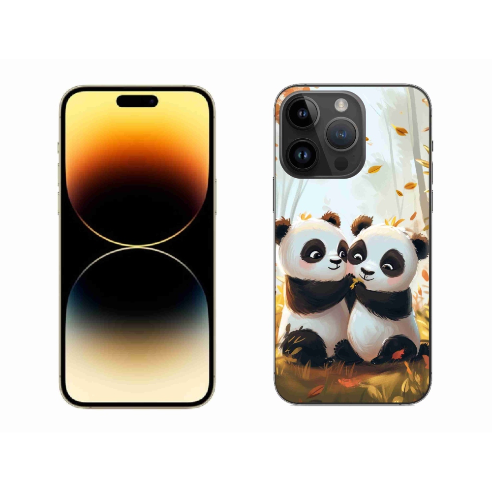 Gelový kryt mmCase na iPhone 14 Pro Max - pandy