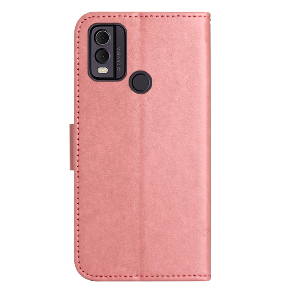 Flower knížkové pouzdro na Nokia C22 - růžové