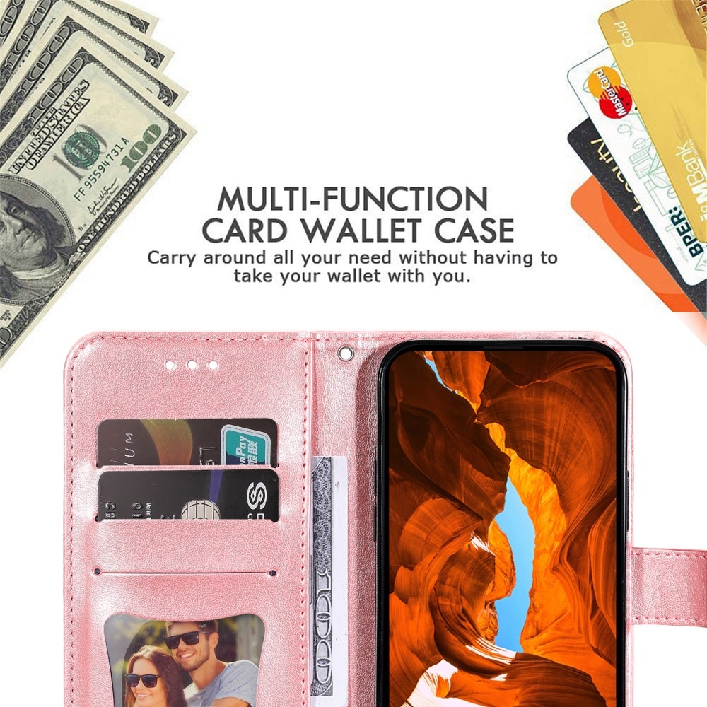 Floral knížkové pouzdro na Xiaomi Redmi Note 14 - růžové