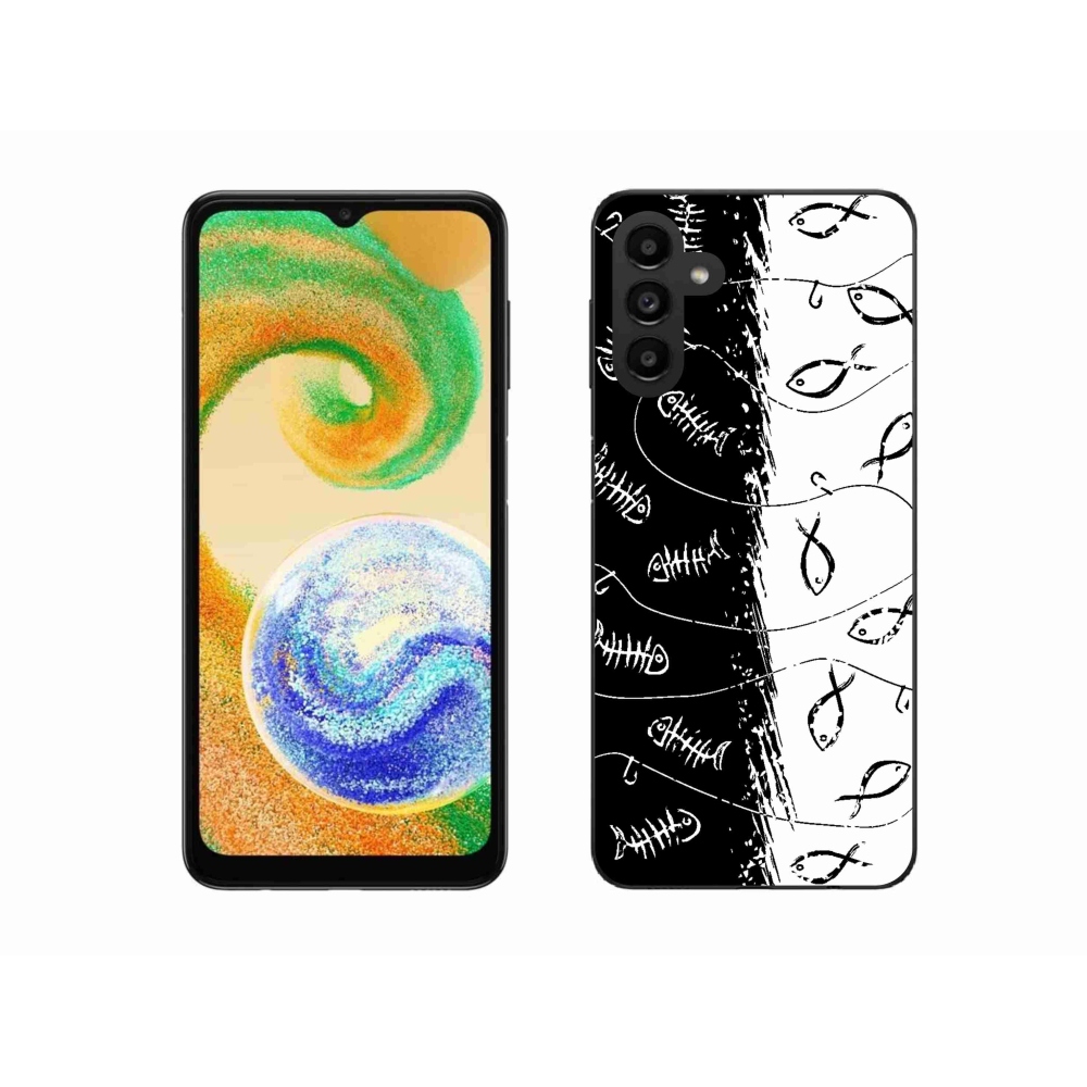 Gelový kryt mmCase na Samsung Galaxy A04s (164.7x76.7x9.1mm) - kostry a rybky