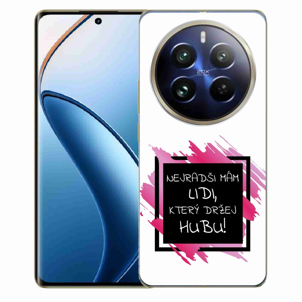 Gelový kryt mmCase na Realme 12 Pro 5G/12 Pro+ 5G - vtipný text 7 černobílé pozadí