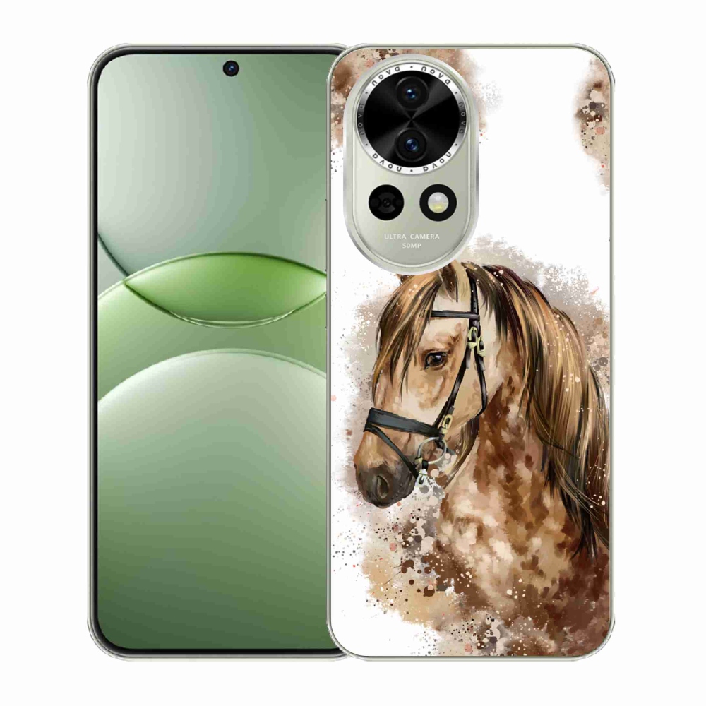 Gelový kryt mmCase na Huawei Nova 13 5G - hnědý kreslený kůň
