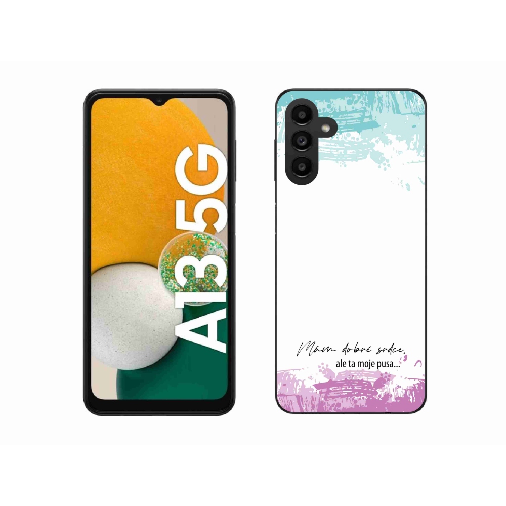 Gelový kryt mmCase na Samsung Galaxy A13 5G - vtipný text 3 bílé pozadí