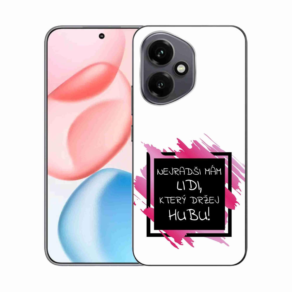 Gelový kryt mmCase na Honor 400 - vtipný text 7 černobílé pozadí