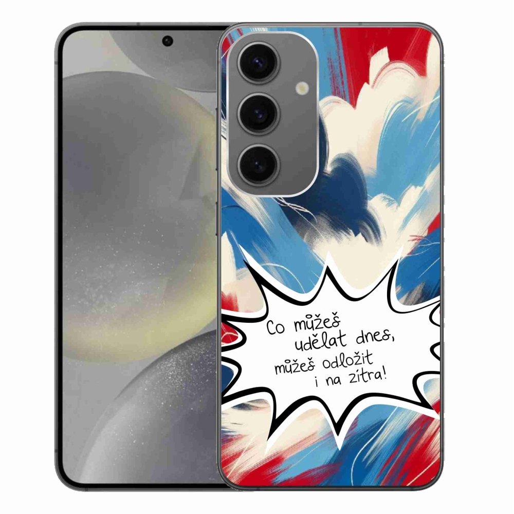 Gelový kryt mmCase na Samsung Galaxy S24+ - vtipný text 9 bílé pozadí