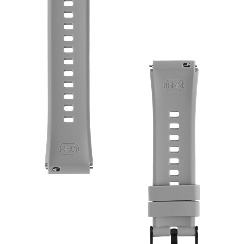 Tactical Quick Release Silikonový Řemínek 18mm Grey