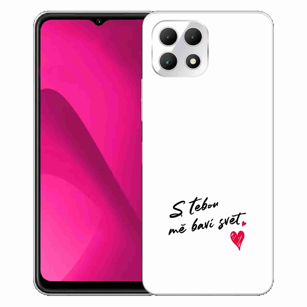Gelový kryt mmCase na T-Mobile T Phone 2 - zamilovaný text 1 bílé pozadí