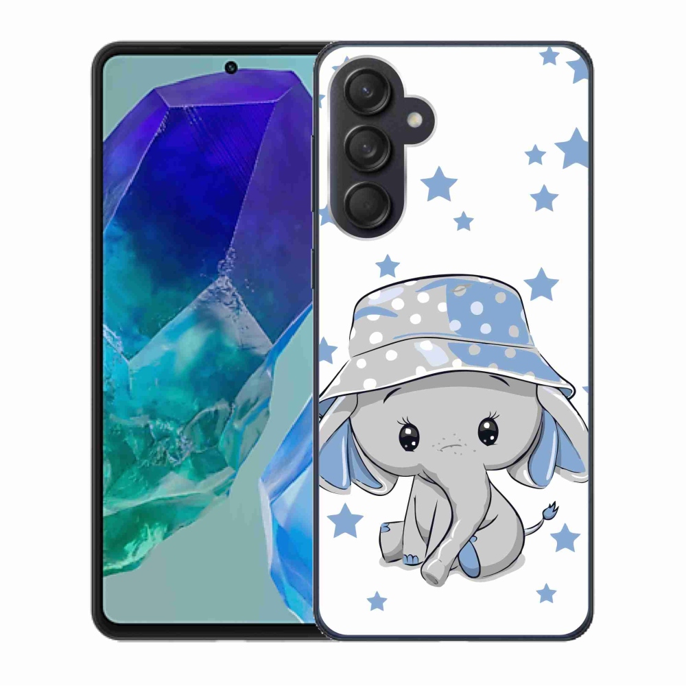 Gelový kryt mmCase na Samsung Galaxy M55 5G - modrý slon