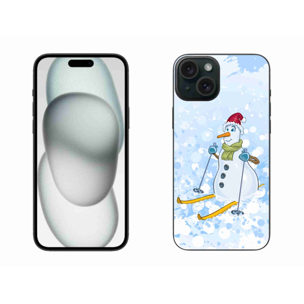 Gelový kryt mmCase na iPhone 15 Plus - sněhulák