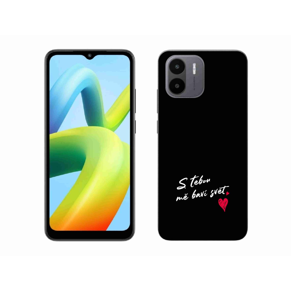 Gelový kryt mmCase na Xiaomi Redmi A1 - zamilovaný text 1 černé pozadí