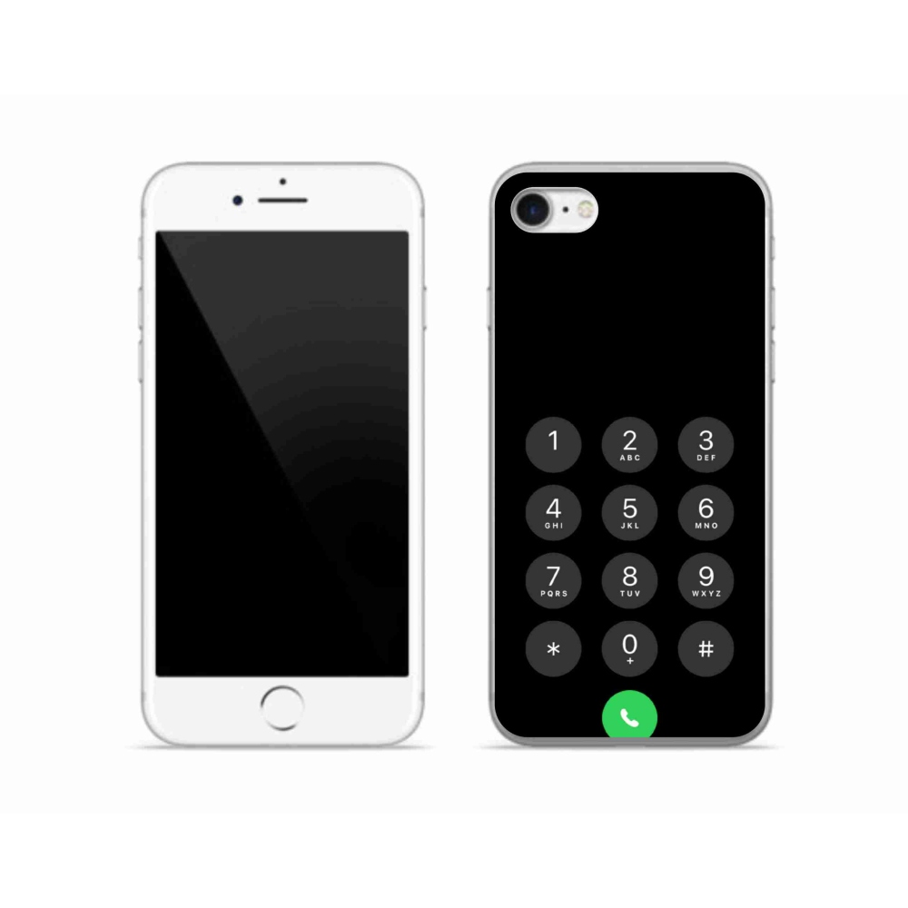 Gelový kryt mmCase na iPhone SE (2022) - černý číselník
