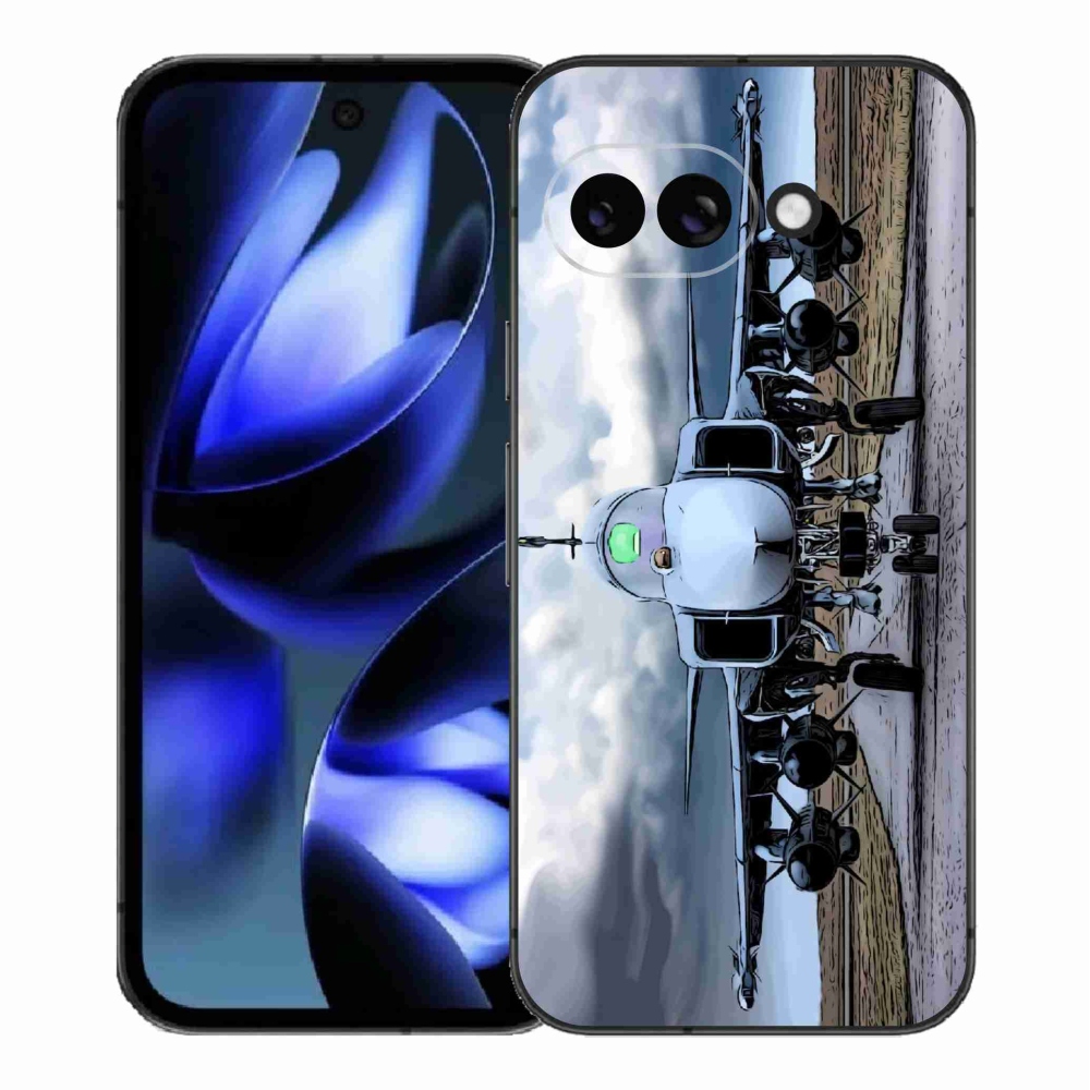 Gelový kryt mmCase na Google Pixel 9a - vojenské letadlo