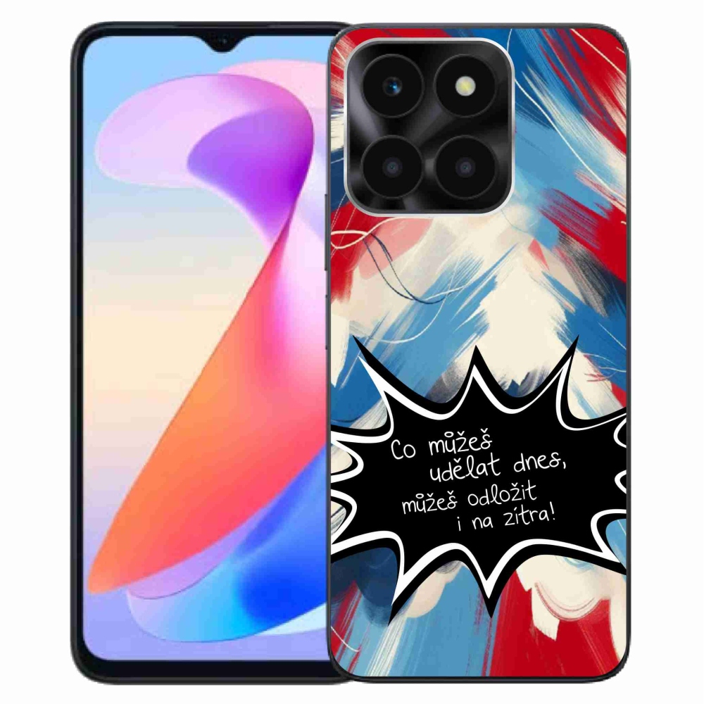 Gelový kryt mmCase na Honor X6a - vtipný text 9 černé pozadí