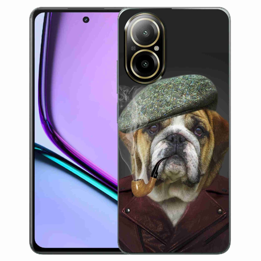 Gelový kryt mmCase na Realme C67 - pes s fajfkou