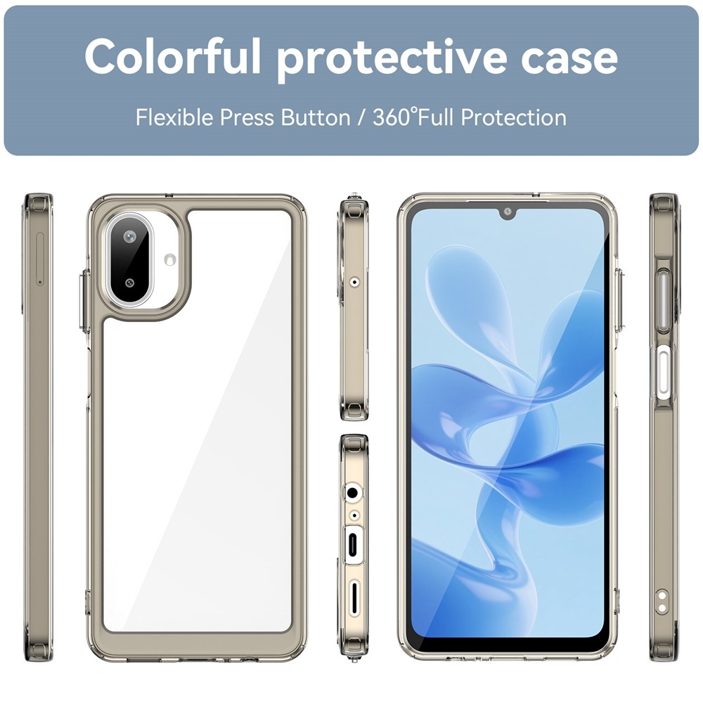 Gelový obal s pevnými zády na Samsung Galaxy A07 4G - šedý