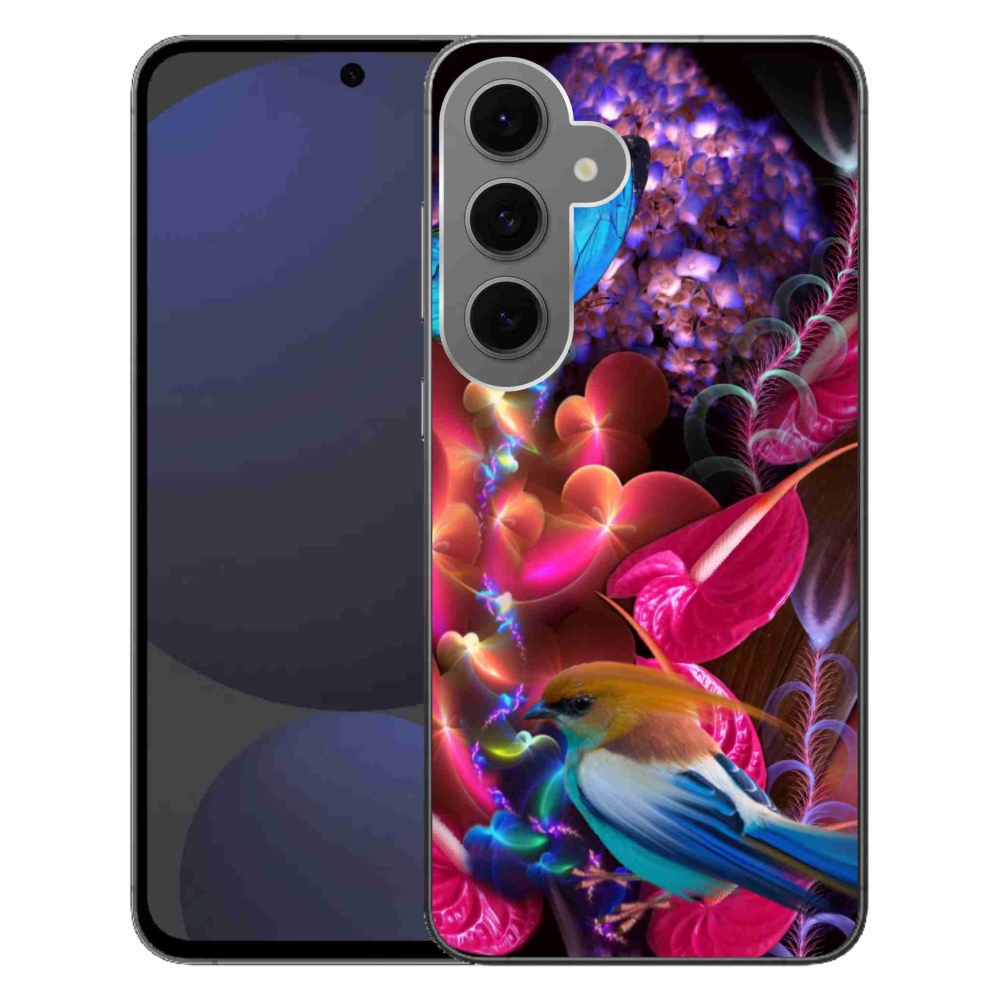 Gelový kryt mmCase na Samsung Galaxy S24 FE - barevné květiny