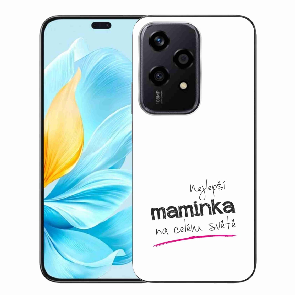 Gelový kryt mmCase na Honor 200 Lite 5G - nejlepší maminka 4 bílé pozadí