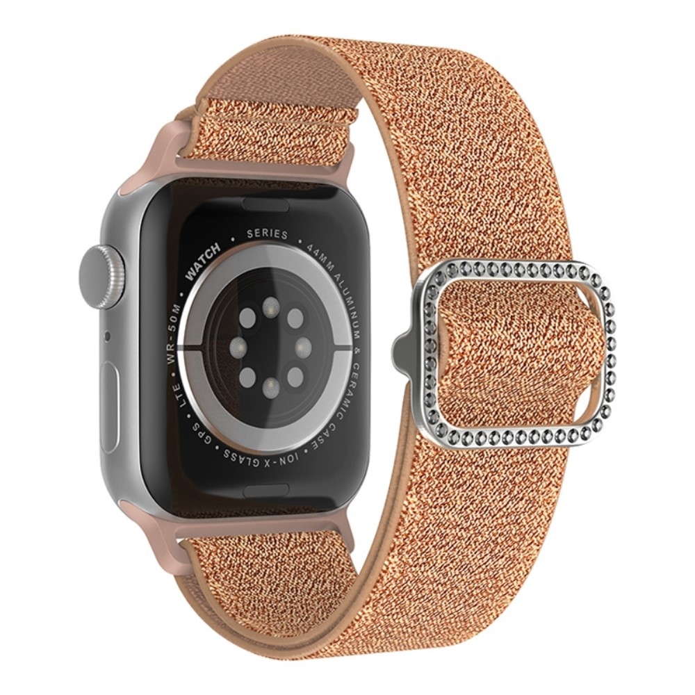 Decor nylonový řemínek na Apple Watch Ultra/Ultra 2 49mm/SE/SE 2022/2023 44mm/9/8/7 45mm/6/5/4 44mm/3/2/1 42 mm - růžovozlatý