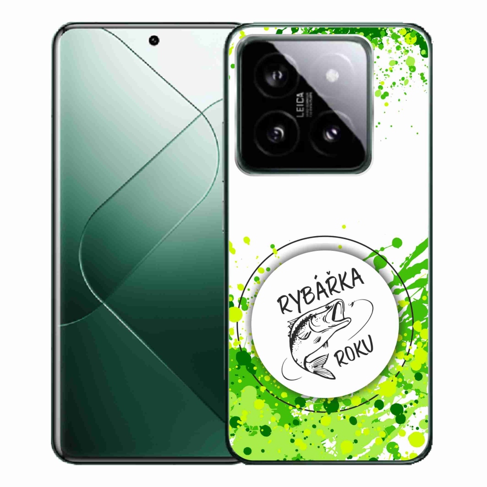 Gelový kryt mmCase na Xiaomi 14 Pro - rybářka roku bílé pozadí